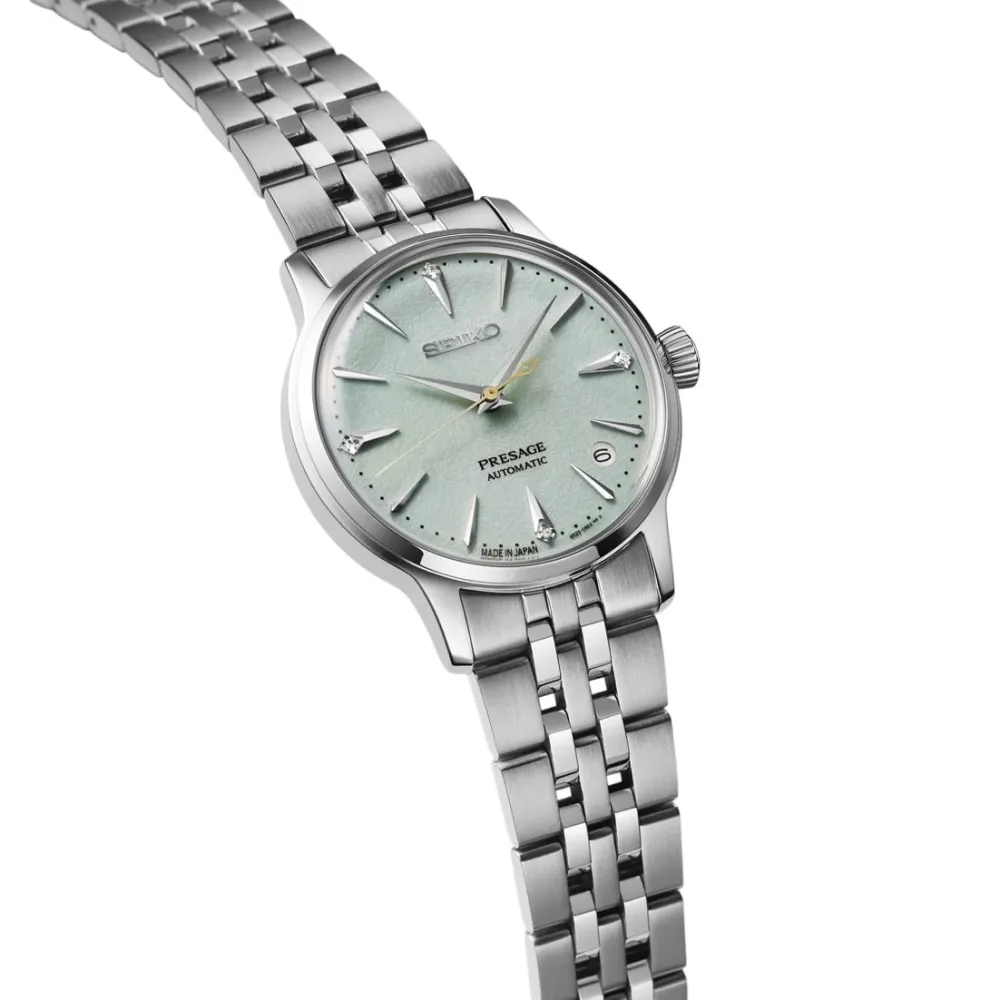 Orologio Seiko Presage Cocktail Frozen Mojito SRPL63J1 automatico donna diamanti 34 mm