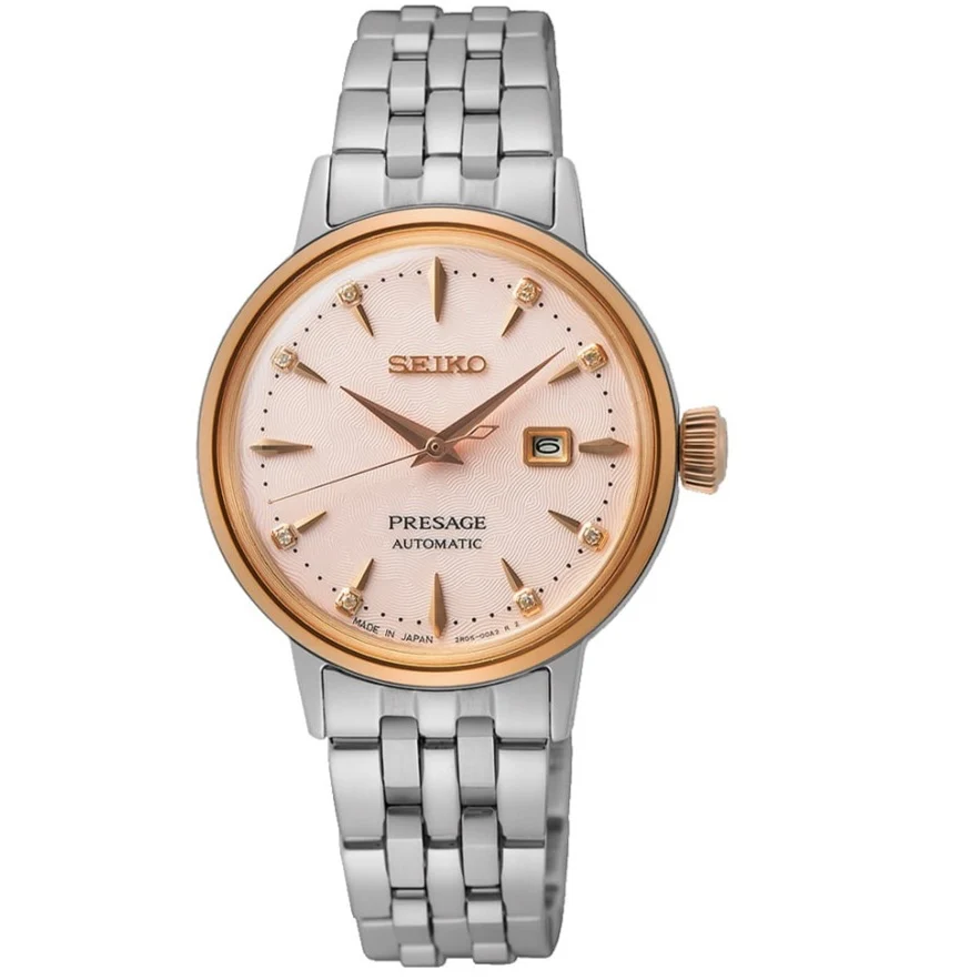 Orologio Seiko Presage Cocktail Pink Lady SRE012J1 automatico donna diamanti 30 mm