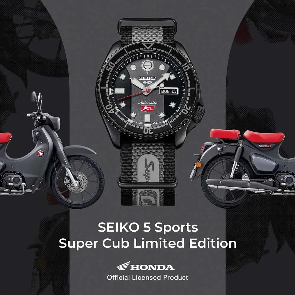Orologio Seiko 5 Sport SRPJ75K1 Honda Super Cub automatico uomo Limited Edition 43 mm