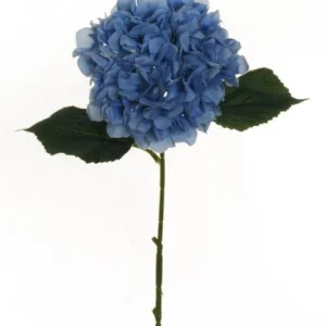 Ortensia artificiale tessuto blu fiore 71 cm