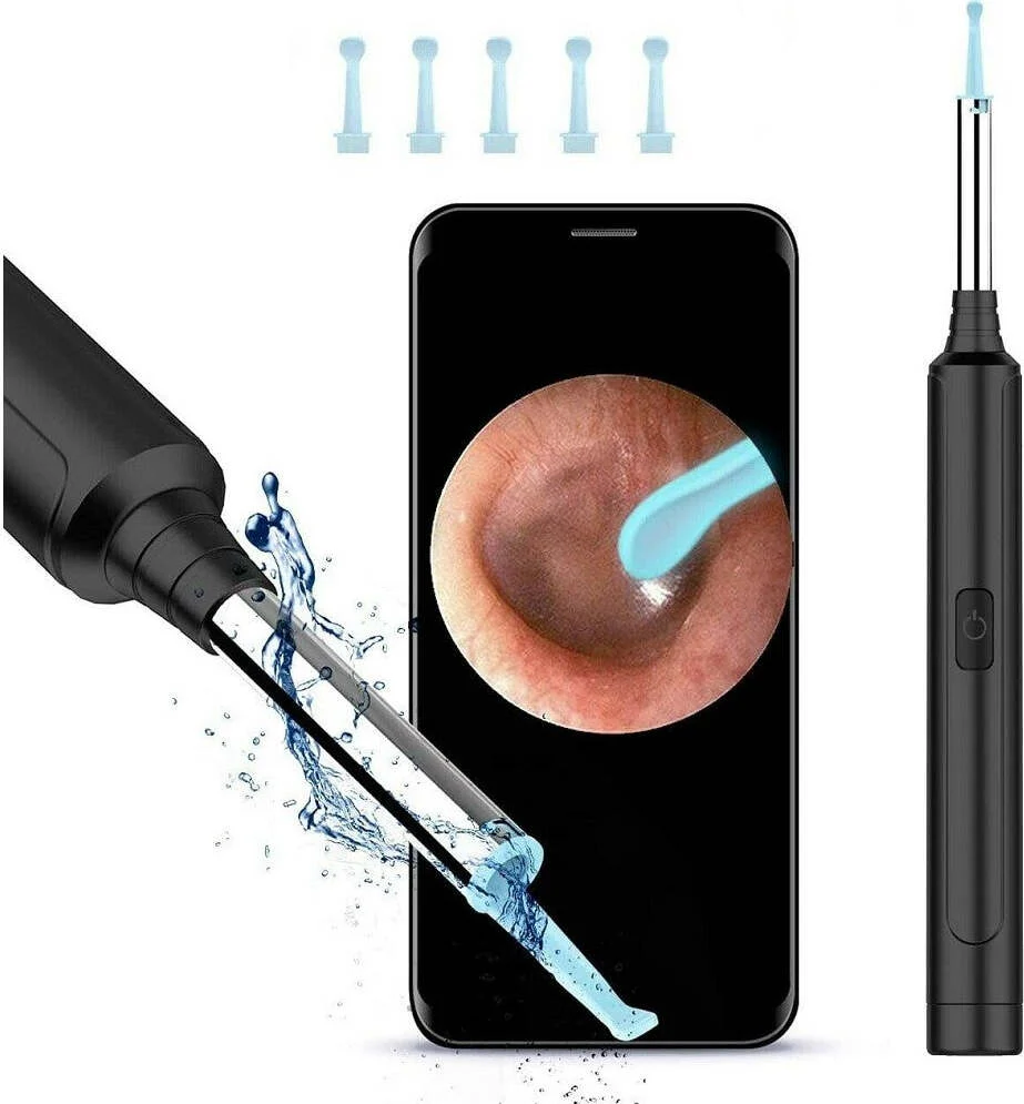 Otoscopio Ispezione Orecchio Kit Rimozione Cerume Wifi Microscopio Camera Q-es1