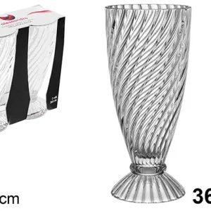 PACK 2 BICCHIERI ALTI VETRO GHIACCIATO DA 360 ML