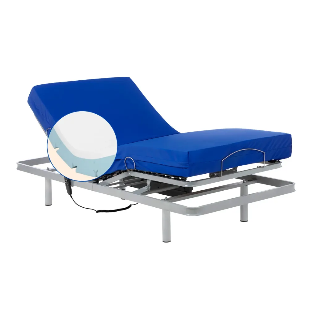 Pack letto ortopedico elettrico con materasso viscoelastico Professional V3