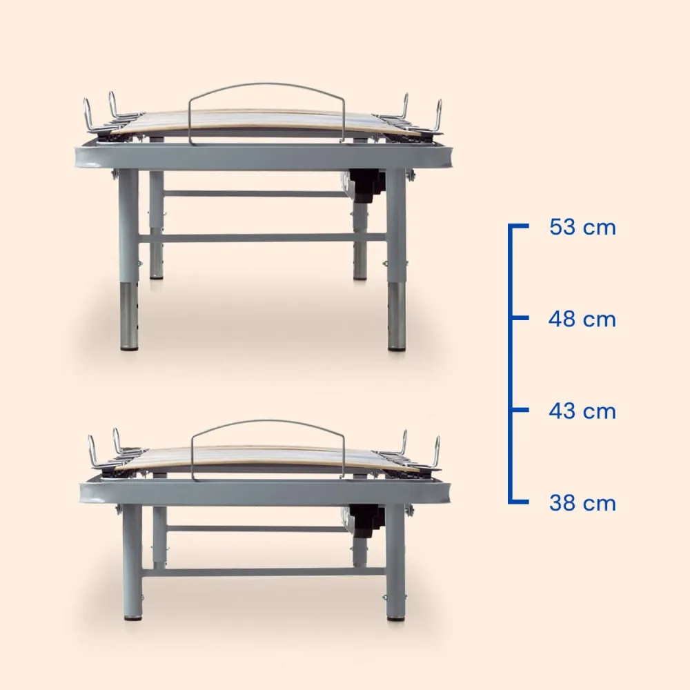 Pack letto ospedaliero regolabile altezza con materasso memory foam Cotton | Telecomando Wireless (80x190 cm, sponde letto)
