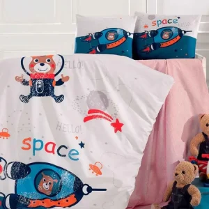 Parure Copripiumino BabyDream Puro Cotone Naturale Space - Daunex