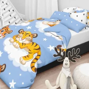 Parure Copripiumino BabyDream Puro Cotone Naturale Tigrotto - Daunex