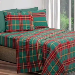 Parure Copripiumino Percalle Di Puro Cotone 200TC Tinto Filo New Castle - Daunex