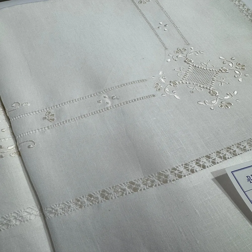 Parure Lenzuola Lino 2 Posti 1215 Broderie