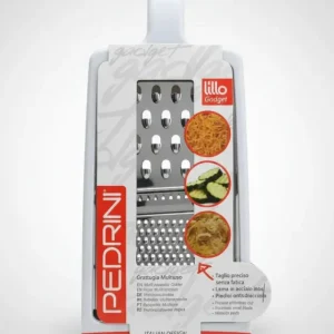 Pedrini Lillo Gadget - Grattugia MultiUso | Lama Acciaio Inox, Taglio Preciso Senza Fatica, Piedini Antiscivolo