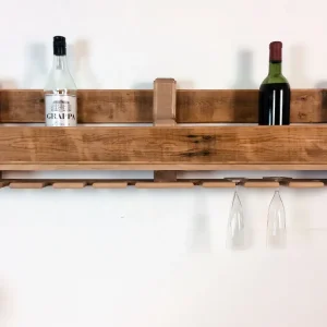 Pensile cucina rastrelliera portabicchieri e bottiglie tipo BAR lunghezza 80/100/120 cm SU MISURA
