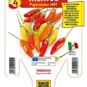 Peperoncino piccante HOT Tabasco - 1 pianta v.14 cm - Orto Mio