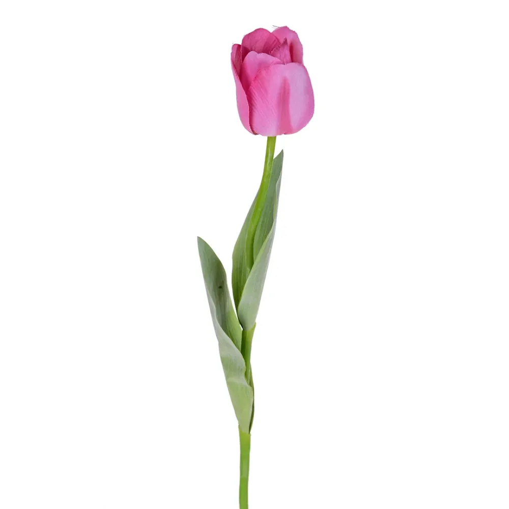 3 Pezzi • Tulipano con foglie artificiale • 67 cm