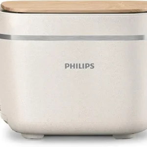 Philips Tostapane biologico 100% plastica riciclata, 8 livelli di tostatura colore crema (HD2640/10)