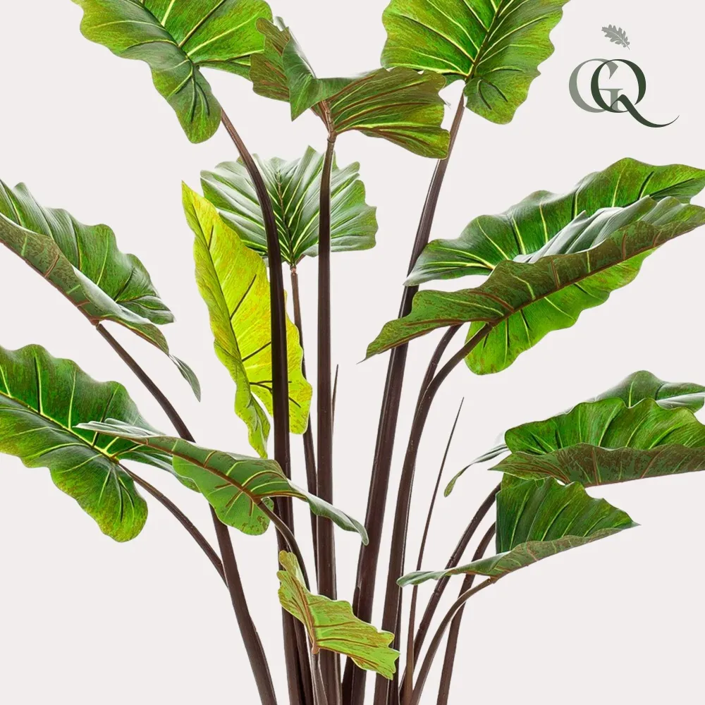 Pianta artificiale Colocasia Pink China - h130cm, Ø15cm