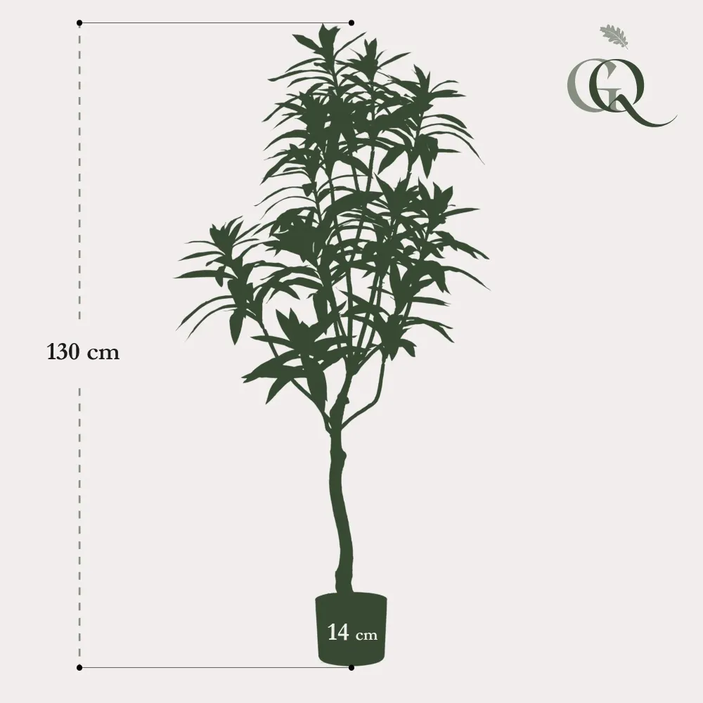 Pianta artificiale Dracaena - h130cm, Ø14cm