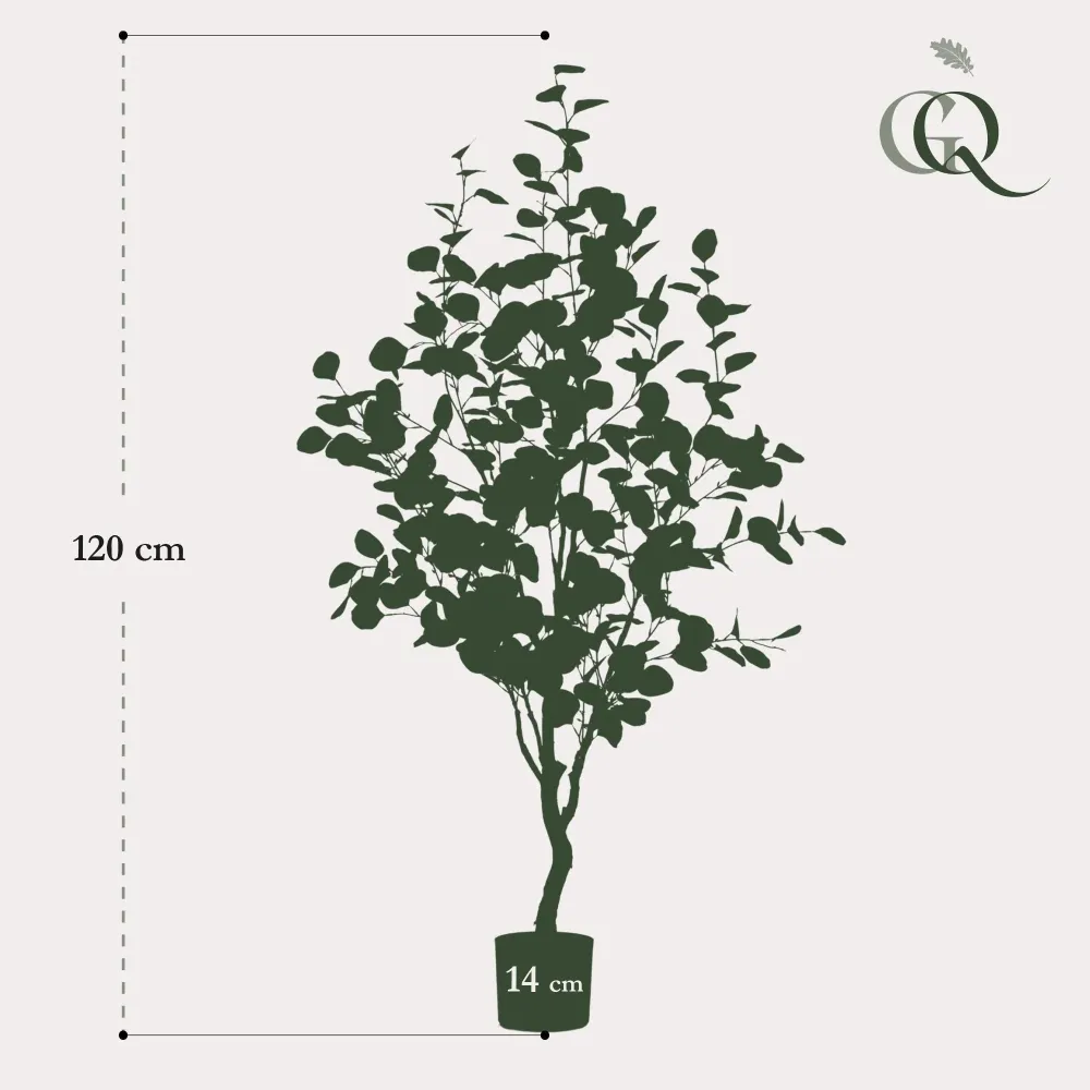 Pianta artificiale di eucalipto - h120cm, Ø9cm