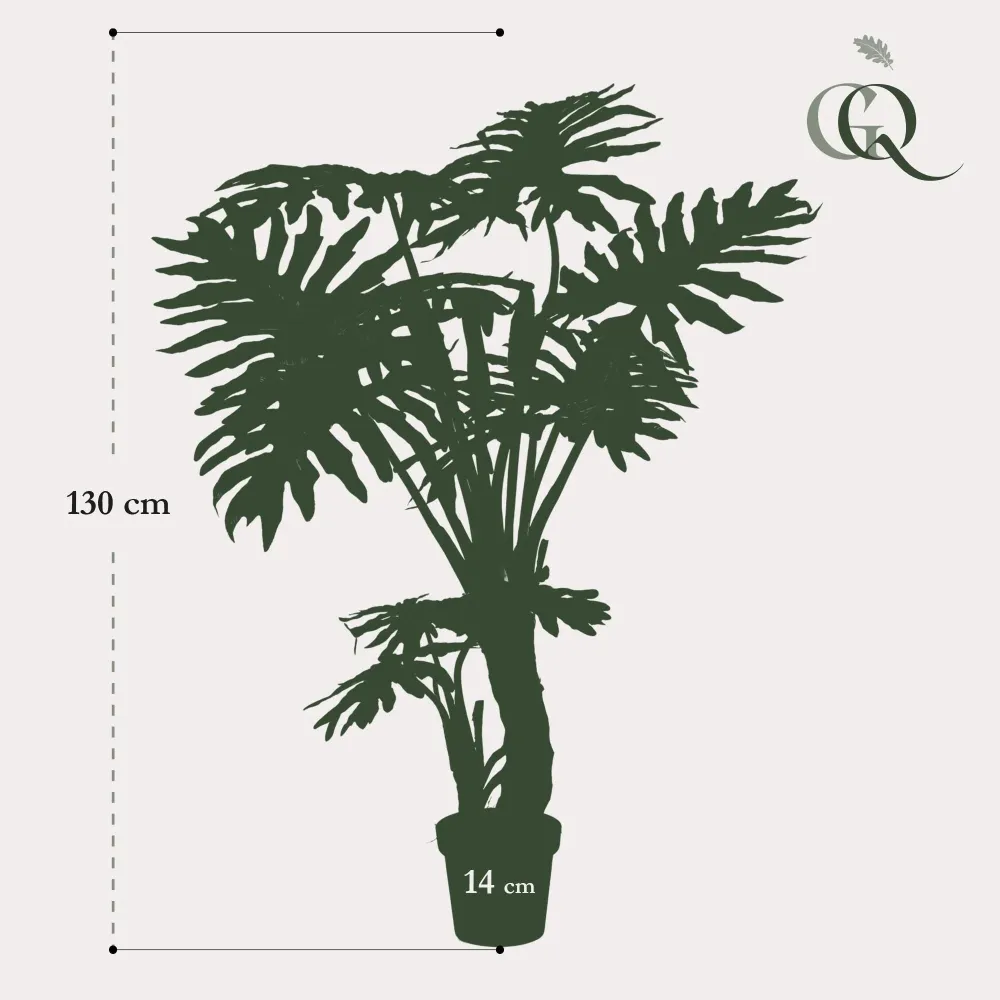 Pianta artificiale filodendro - h130cm, Ø14cm
