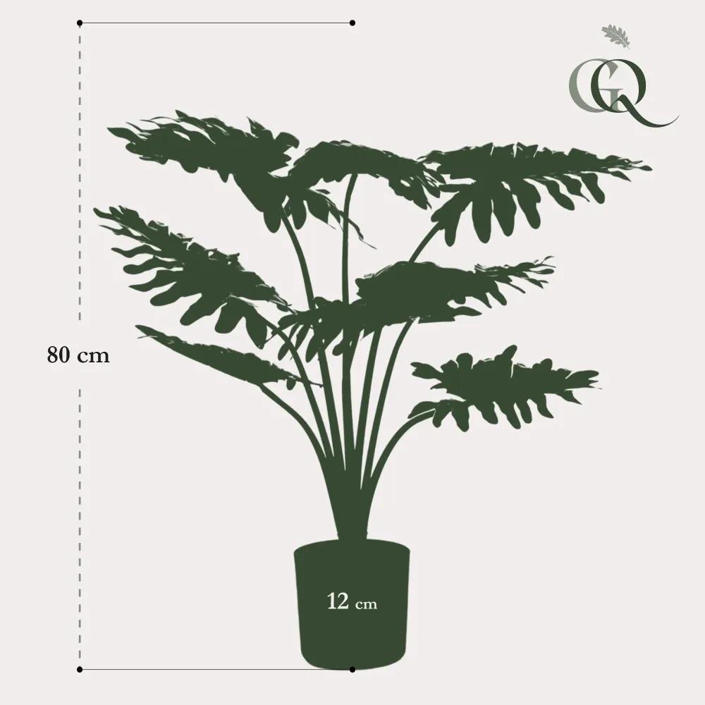 Pianta artificiale filodendro - h77cm, Ø12cm