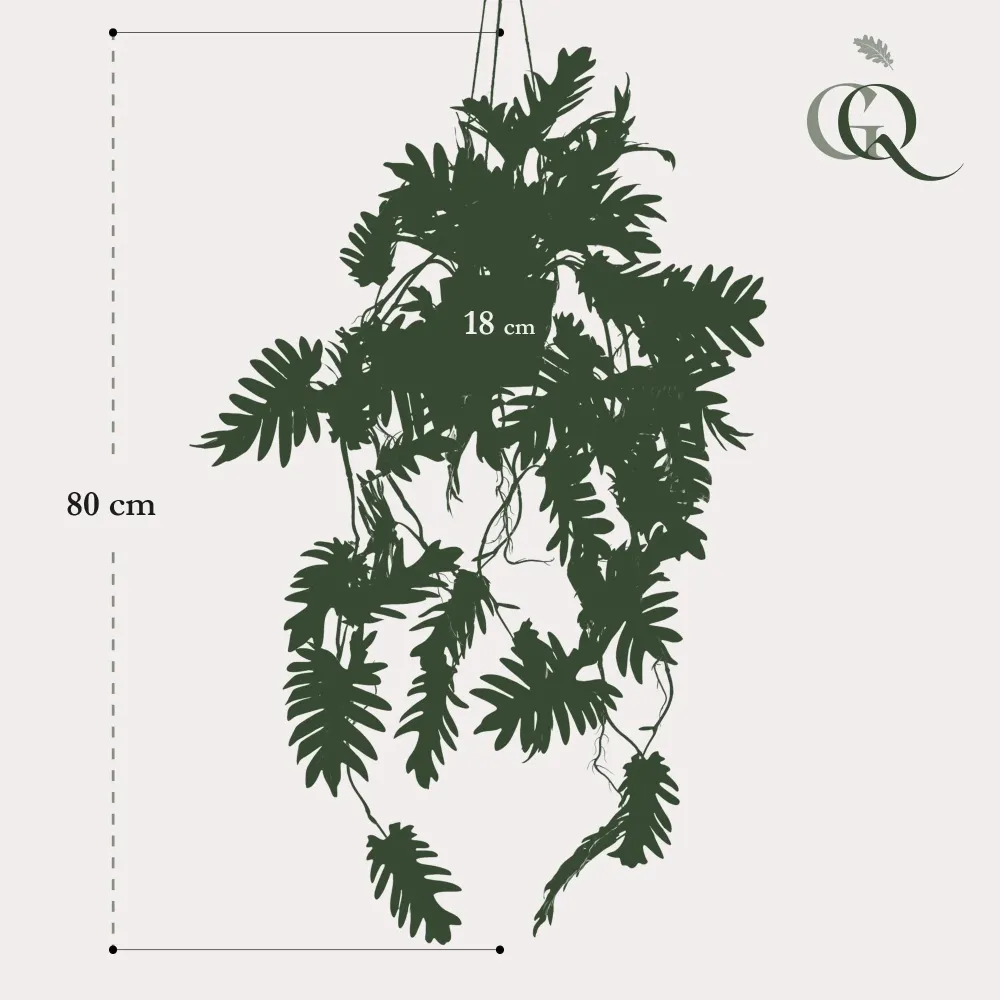 Pianta artificiale filodendro - h80cm, Ø18cm
