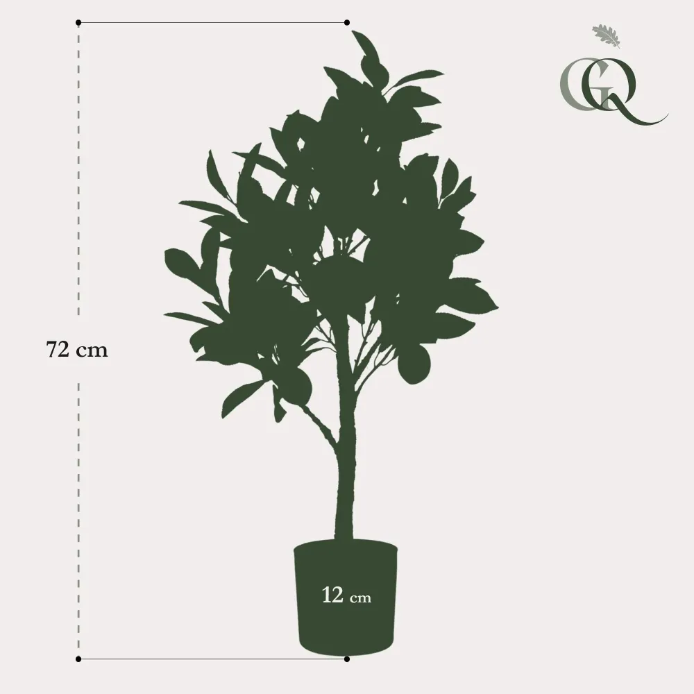 Pianta artificiale di limone - h72cm, Ø12cm