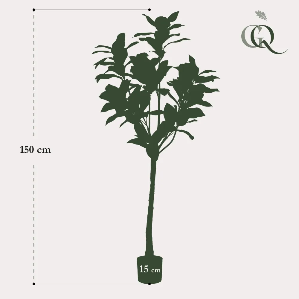 Pianta artificiale Magnolia Grandiflora - h150cm, Ø15cm