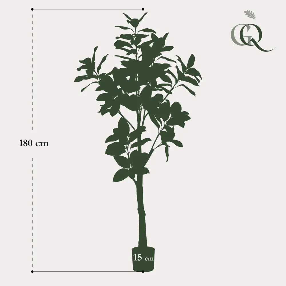 Pianta artificiale Magnolia Grandiflora - h180cm, Ø15cm
