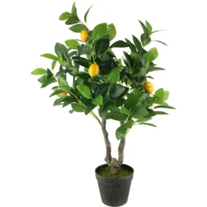 PIANTA DI LIMONE ARIFICIALE SIMILE AL VERO CON LIMI SU PIANTA Misura: 56x47x76cm