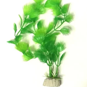 Pianta 18 Cm Piantina Artificiale Per Acquario Piante Finte Plastica Color Verde