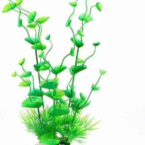 Pianta 16 Cm Piantina Artificiale Per Acquario Piante Finte Plastica Verde