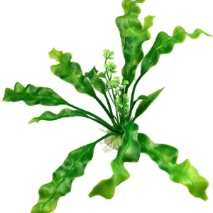 Pianta 20 Cm Piantina Artificiale Per Acquario Piante Finte Plastica Col. Verde