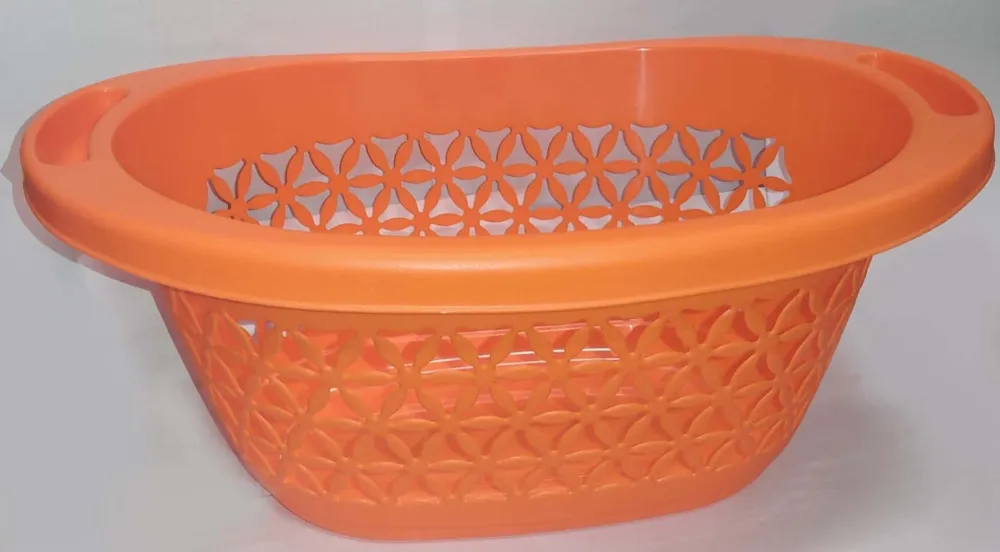 PICA - CESTA PORTABIANCHERIA CON FORI - COLORE ARANCIONE