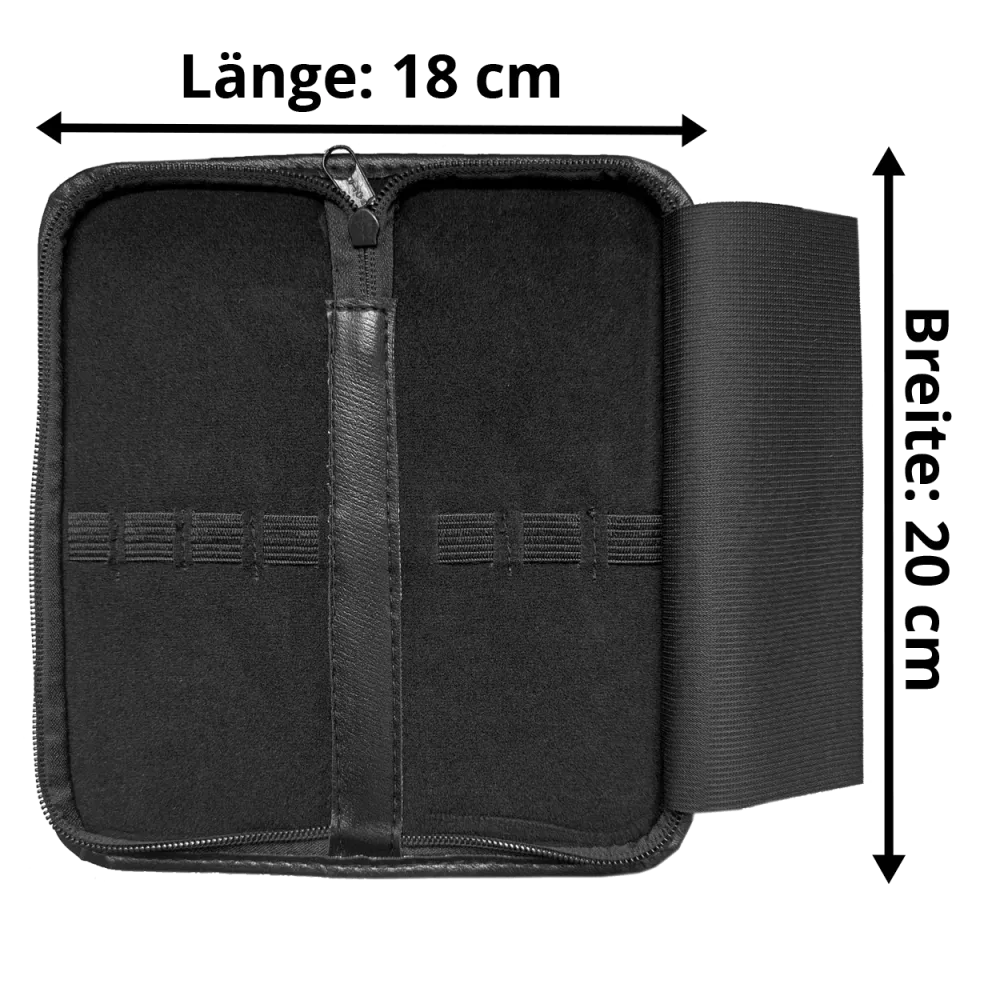 Piccola borsa con 7 linguette per conservare ad esempio forbicine per unghie e strumenti di bellezza con cerniera pelle ar...