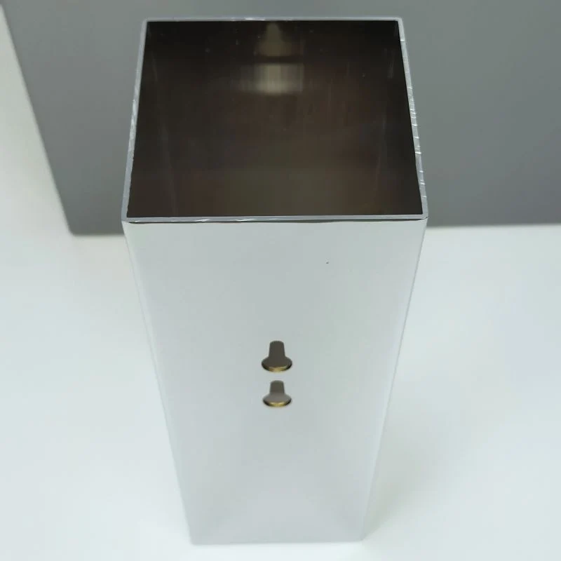 Porta scopino wc antibatterico da bagno quadrato parete ottone cromato