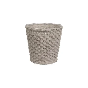 Portacandela CANDLES "Cosy knit 140", tricot lavorato maglia, stile tirolese montagna chalet, alt. 16cm Ø 6.3cm