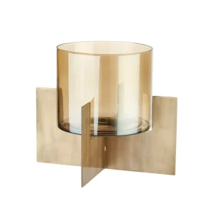 PORTACANDELA ORO