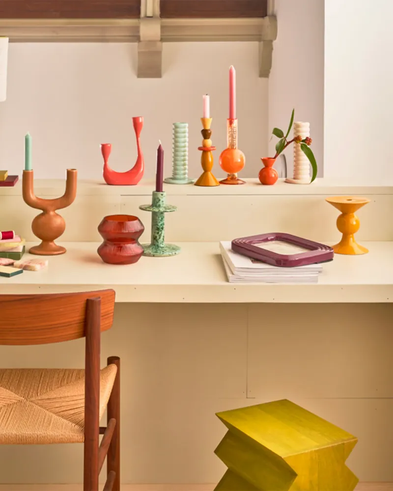 Portacandele ceramica fatto mano Tebongo