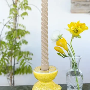 Portacandele Con Design Limone
