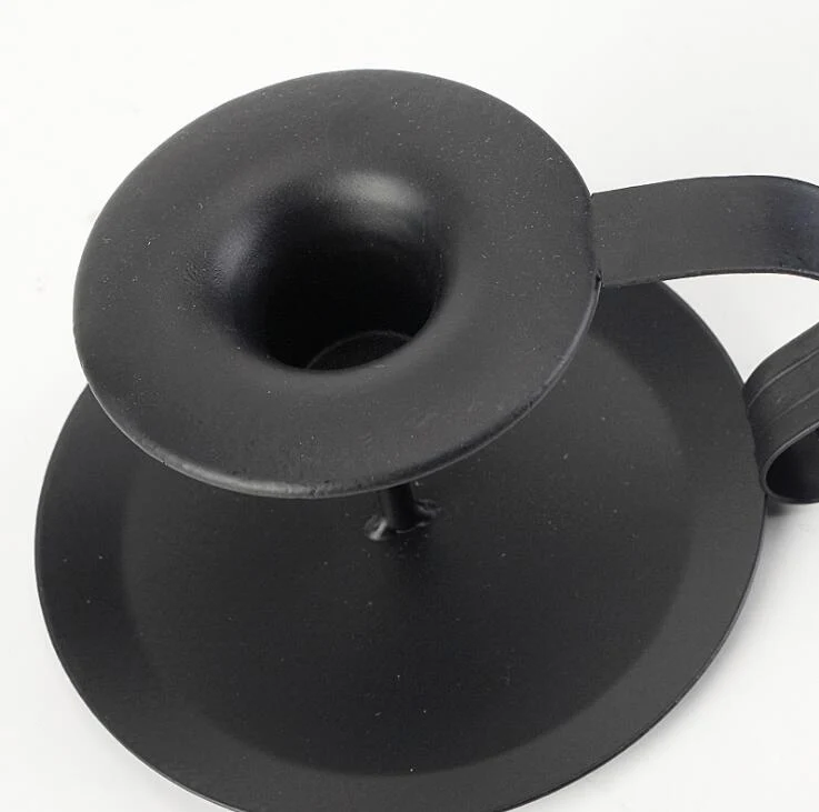 Portacandele ferro nero stile europeo Mate