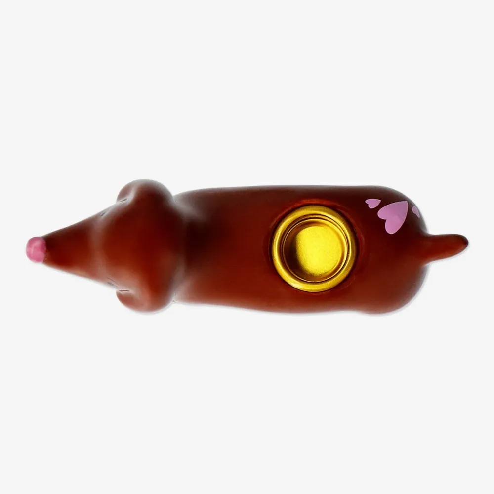 Portacandele forma di cane salsiccia