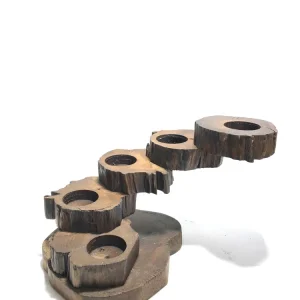 Portacandele legno di mango