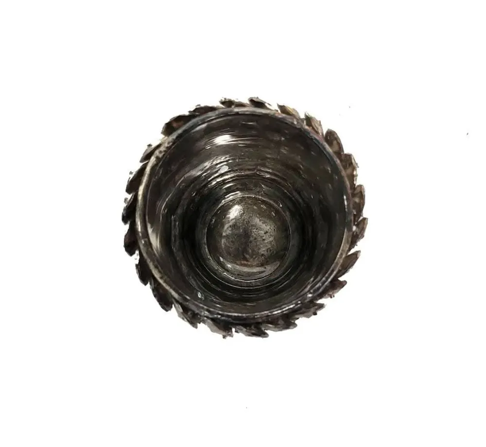 Portacandele metallo con struttura squame 10,5 cm