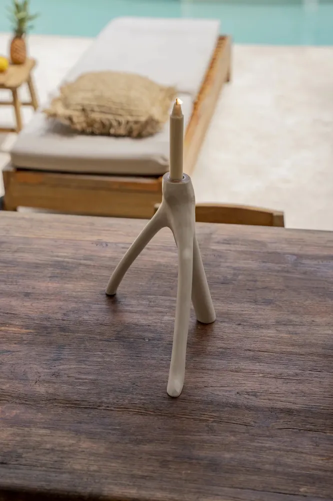 Il Portacandele Triple Twig - Bianco