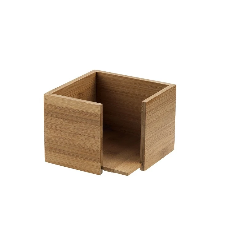 Portatovaglioli Cm.19x19x10 Bamboo Nero Naturale Leone Decorazioni