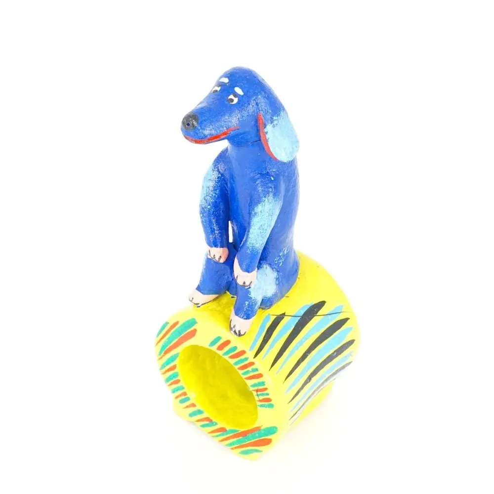 PORTATOVAGLIOLO CANE BLU