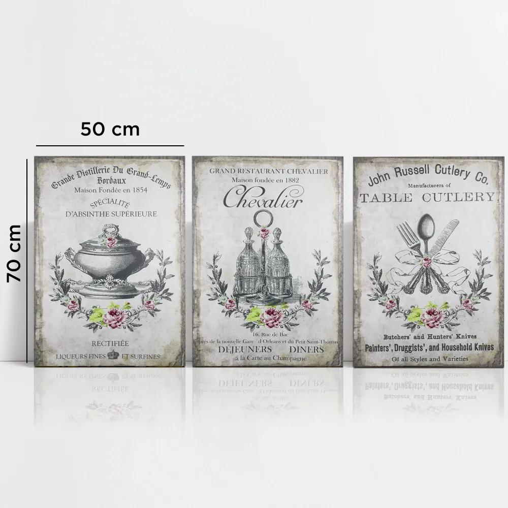 Quadri su tela decorativi Vintage Nuvole di Stoffa Retrò 6716