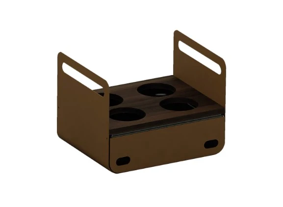 Radici Espositore 2 Brocche Acqua/cereali Inox Verniciato Corten