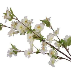 Ramo di Melo Artificiale con Fiori Bianchi 82 cm