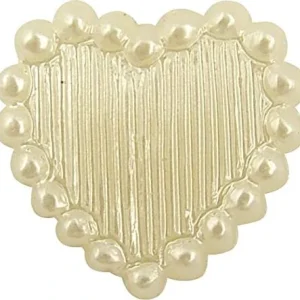 RAYHER - 24 PEZZI - CUORI DECORATIVI PLASTICA CON BORDO PERLATO 1,2CM