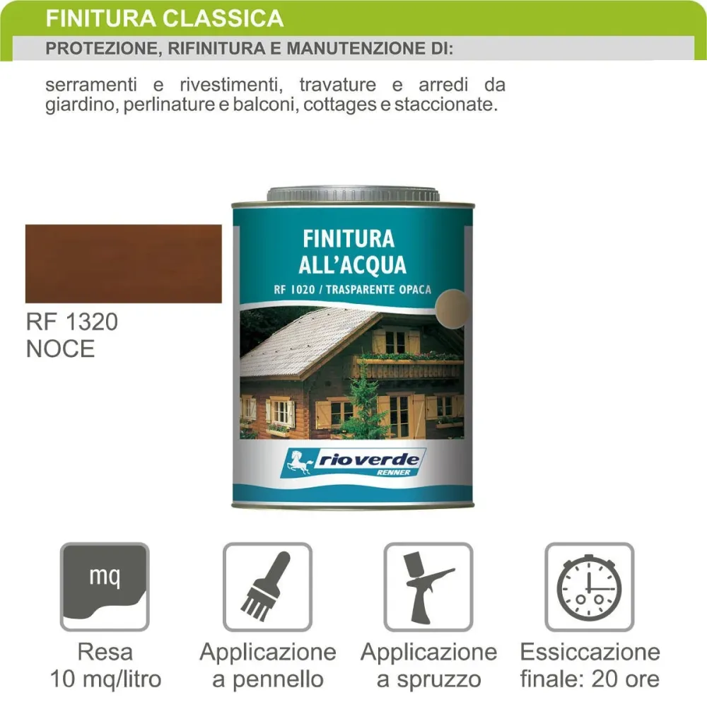 Renner RF 1320 750ml finitura acqua noce semilucida