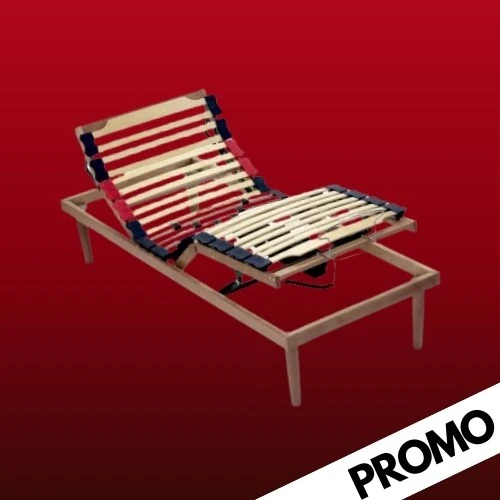 Rete Reclinabile Motorizzata con Doghe Legno + Materasso ortopedico poliuretano e memory foam + Guanciale Memory + Cuscino...